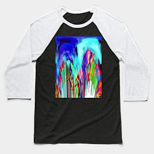 Abstract Waves Baseball T-Shirt